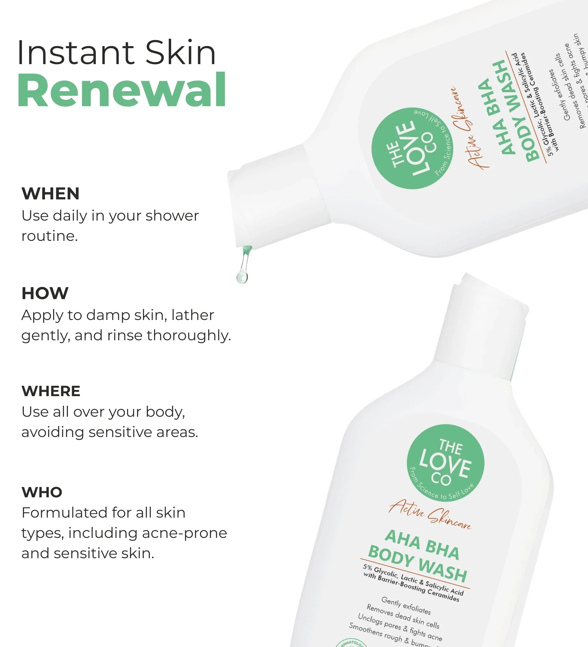 Ceramides in an exfoliating wash — The Love Co