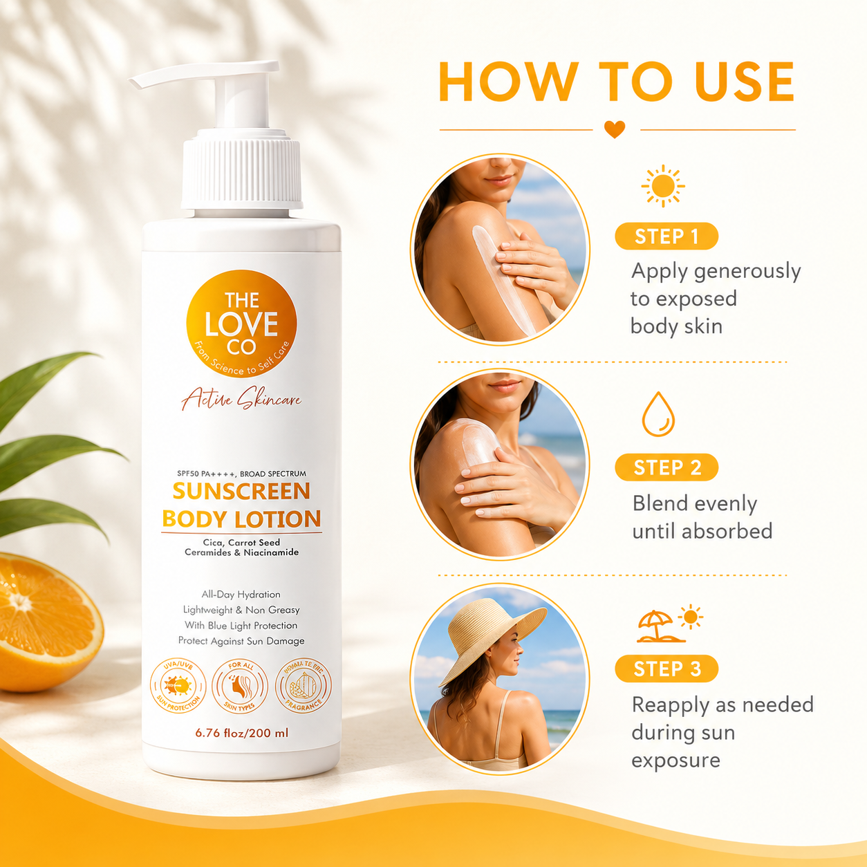 Everyday body sunscreen — The Love Co
