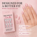 Blush Pink Stud Almond Press-On Nails