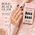 Classic Black Almond Press-On Nails