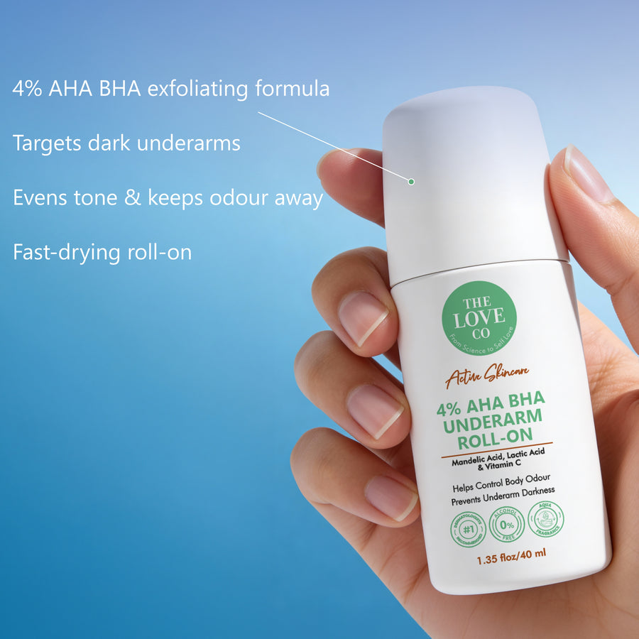 AHA BHA Under Arm Roll On — The Love Co fragrance-led body care