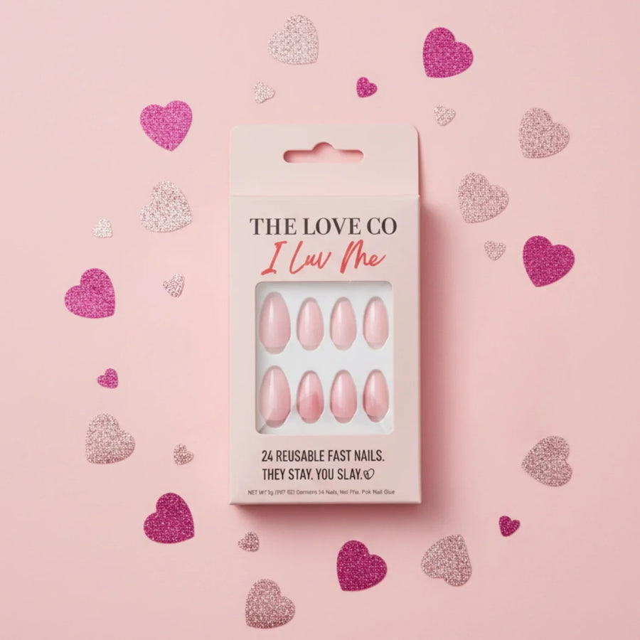 Soft Pink Almond Press-On Nails — front of bottle, fragrance-led body care