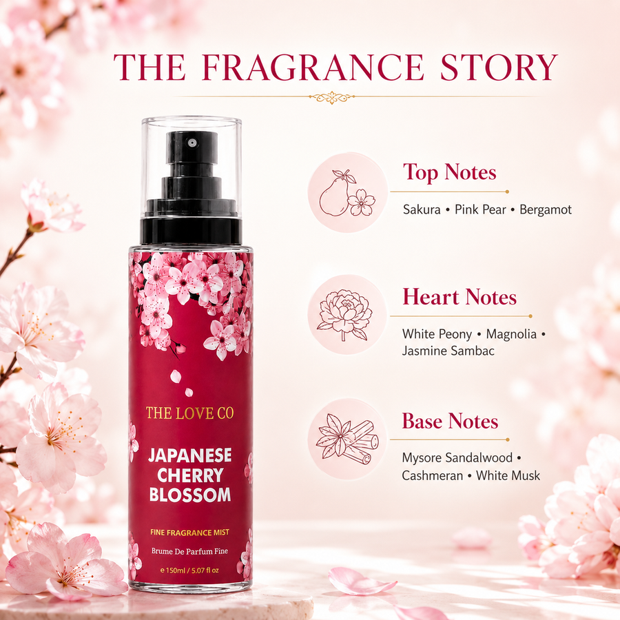 Japanese Cherry Blossom Body Mist – view 3 | The Love Co