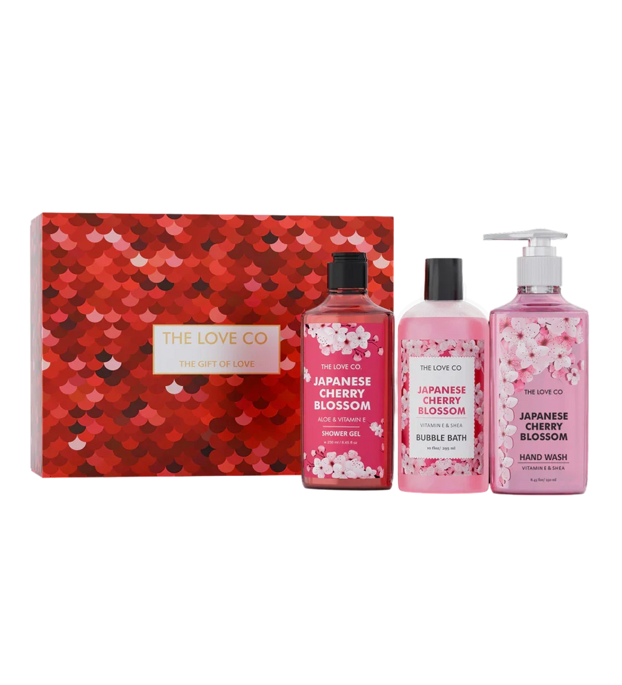 Sakura Secrets Skincare Set — front of bottle, fragrance-led body care