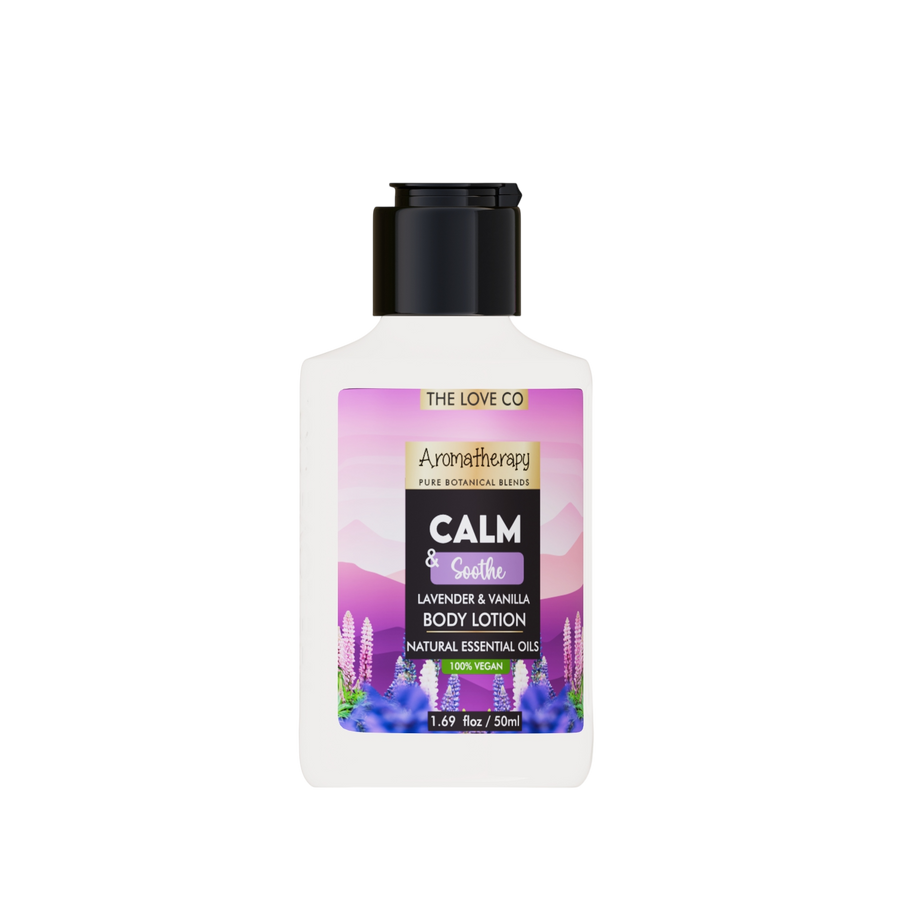 Calm & Soothe Lavender Body Lotion 50ml — Travel Size | The Love Co