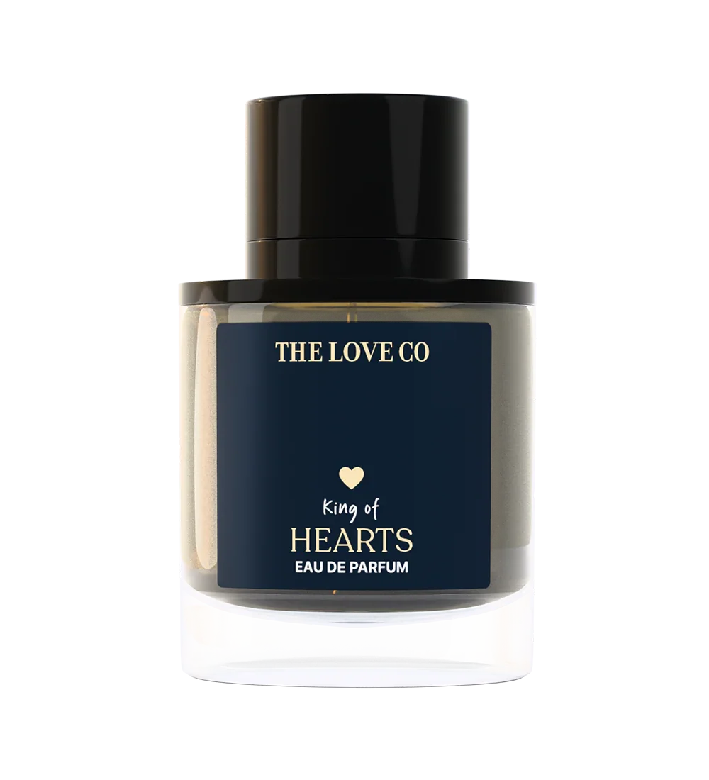 THE LOVE CO King of Hearts Eau de Parfum 50ml black and gold perfume bottle