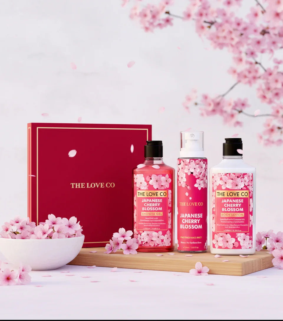 Japanese Cherry Blossom Gift Box Trio - The Love Co