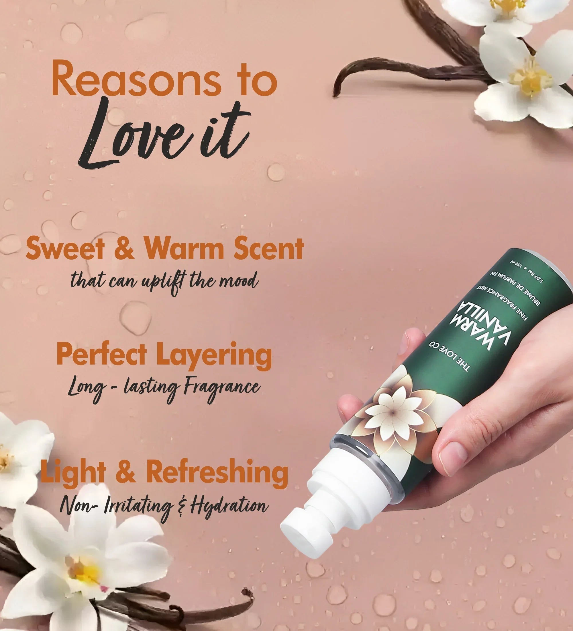 Warm Vanilla Body Mist - The Love Co