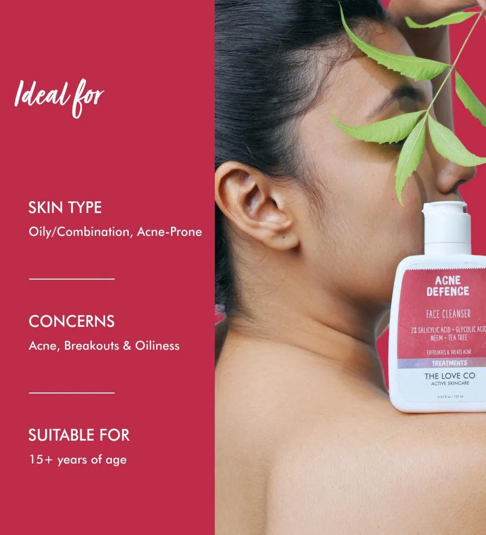 Acne Defence Gel Face Cleanser - The Love Co