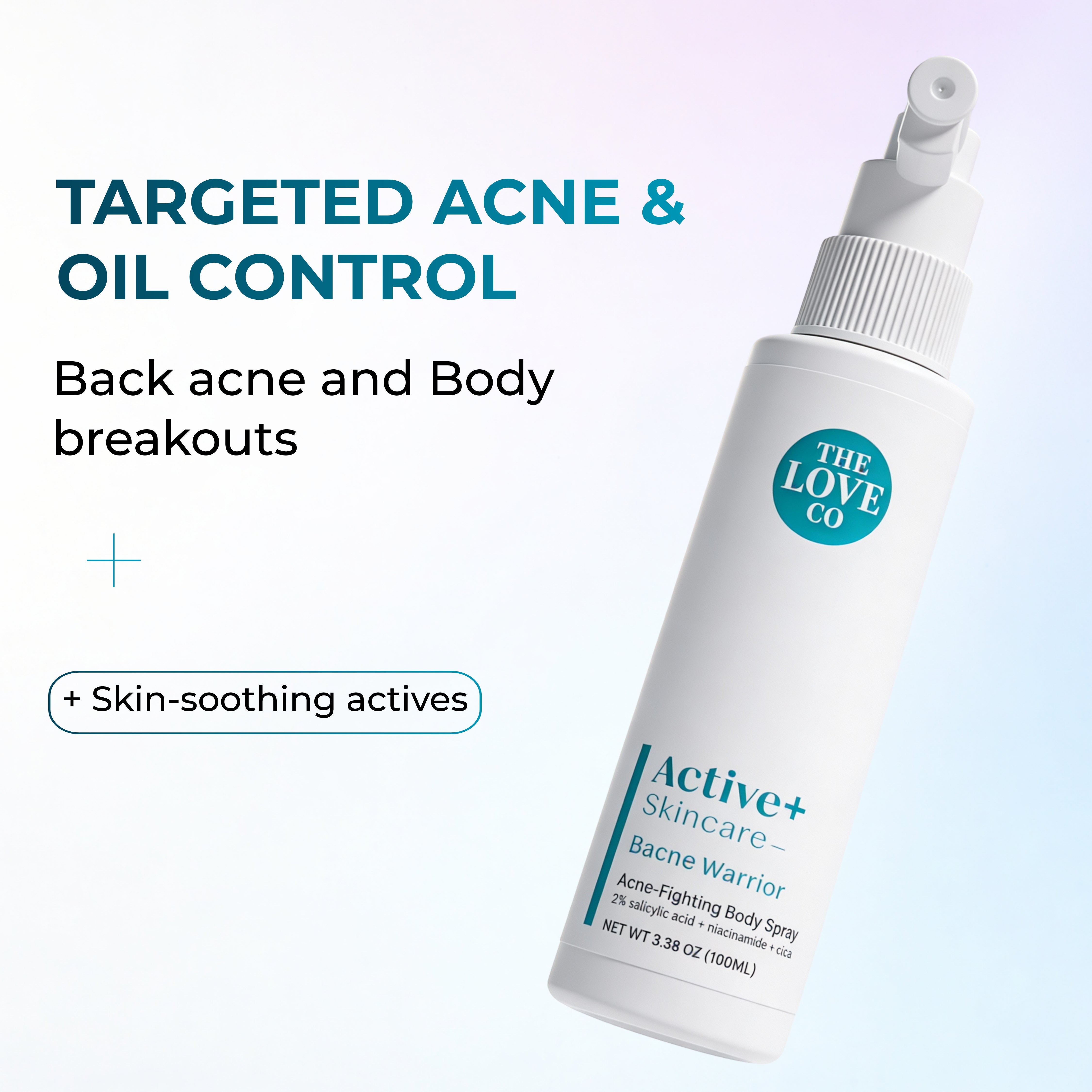 Bacne Warrior — Acne-Fighting Body Spray — The Love Co