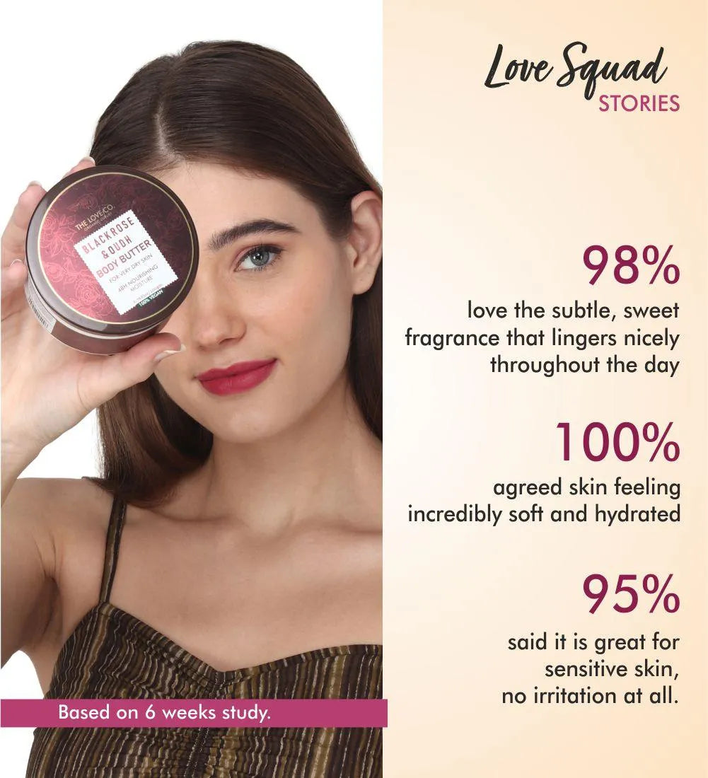 Black Rose & Oudh Body Butter — The Love Co fragrance-led body care