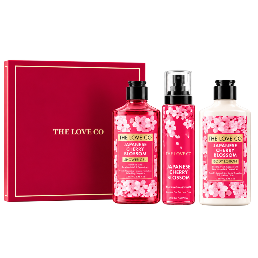 Japanese Cherry Blossom Trio Gift Set (Body Oil, Body Lotion, Shower Gel)