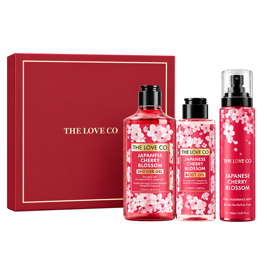 Japanese Cherry Blossom Trio Gift Set (Body Oil, Body Mist, Shower Gel)