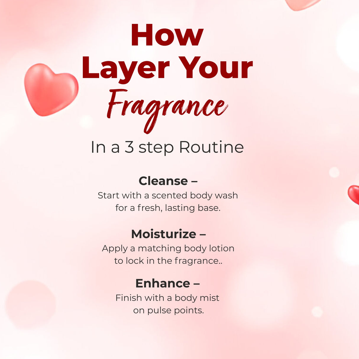 Fall In Love Body Mist- 3 Step Routine