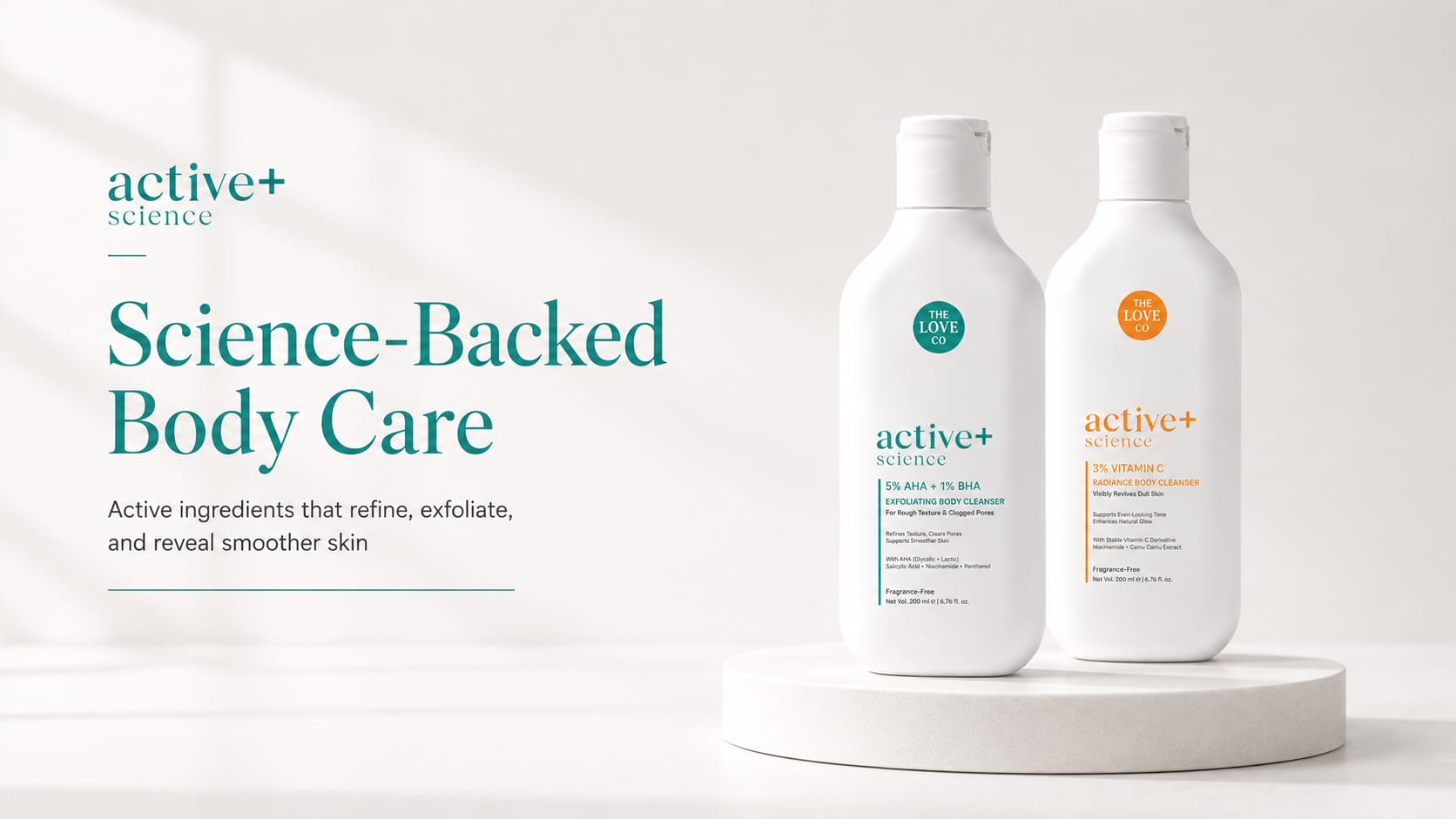 ACTIVE+ Science — science-backed body care