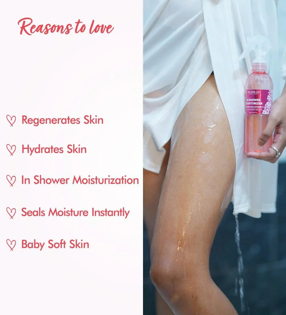 Japanese Cherry Blossom In-Shower Moisturizer — body care ritual for Indian skin
