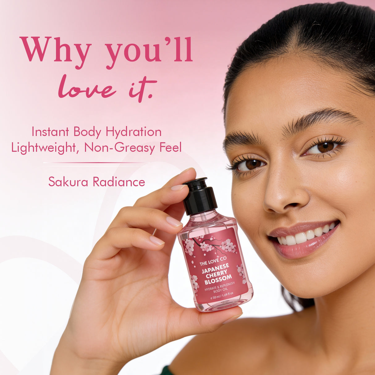 The Love Co Japanese Cherry Blossom Mini Body Oil