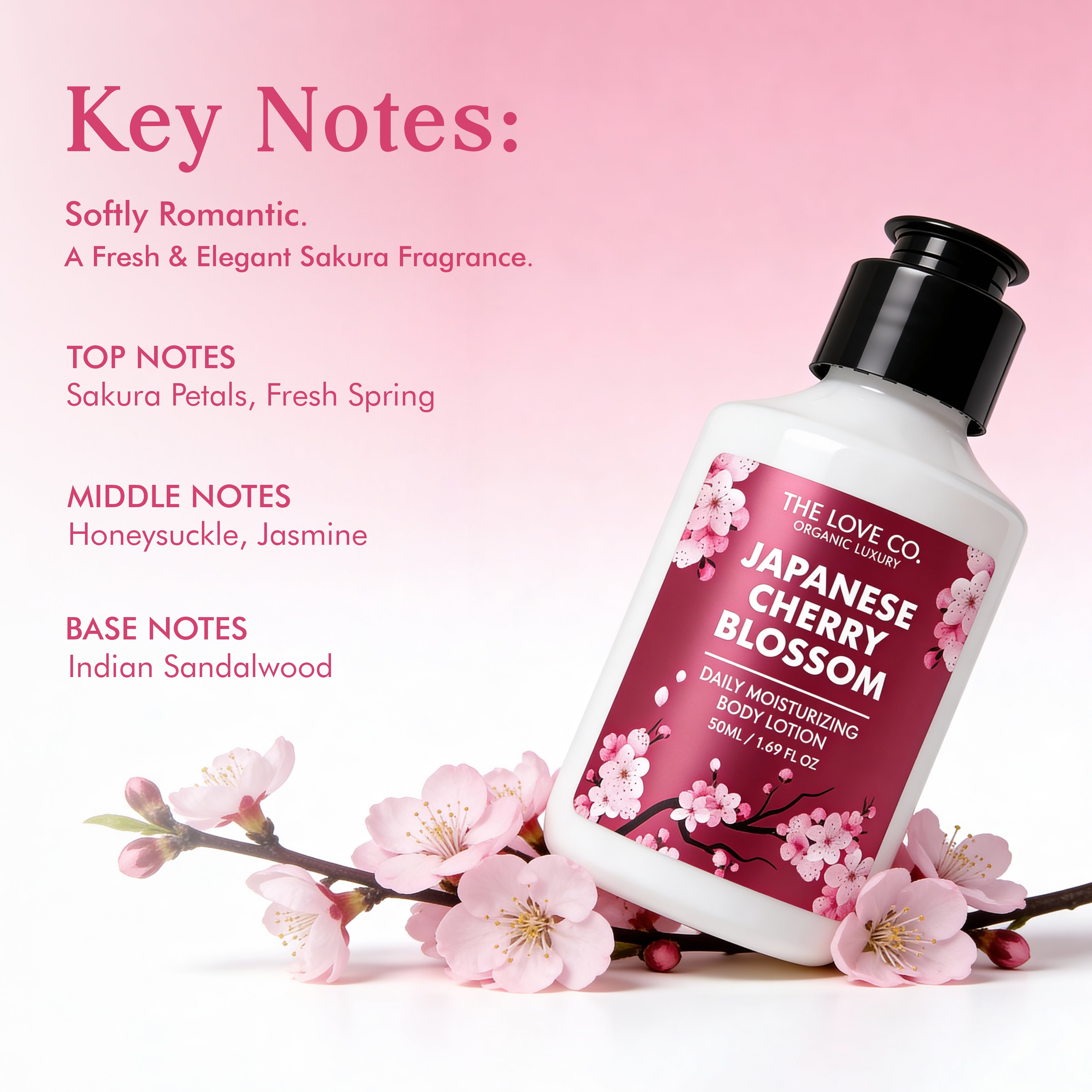 Japanese Cherry Blossom Mini Body Lotion - The Love Co