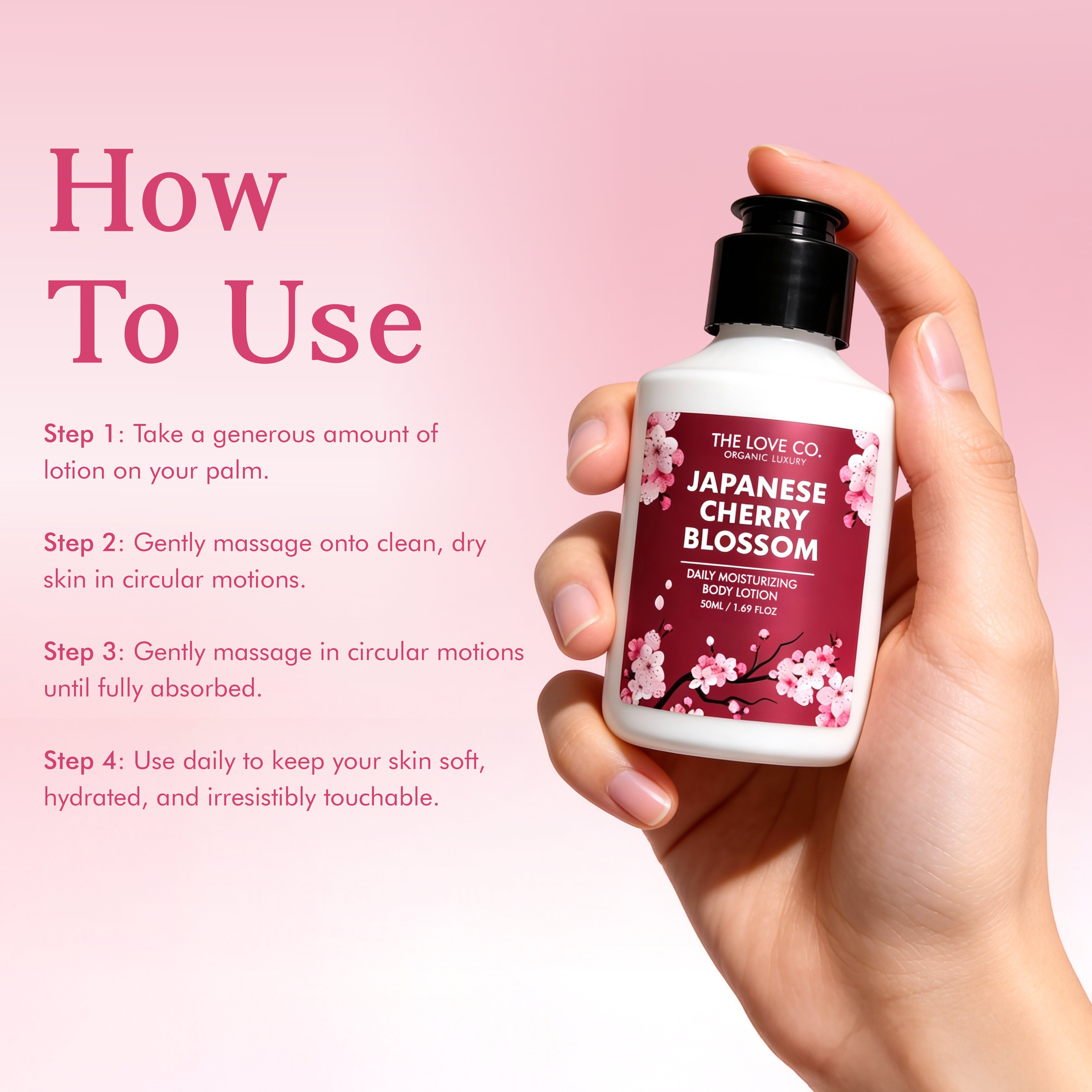 Japanese Cherry Blossom Mini Body Lotion - The Love Co