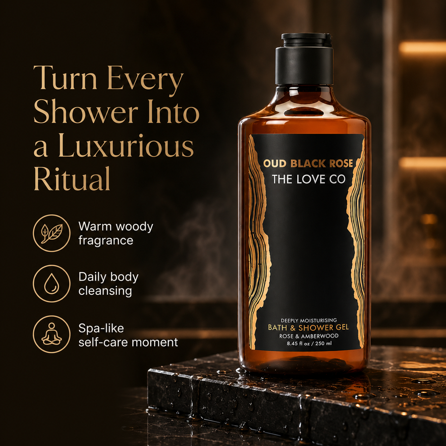 Black Rose & Oudh Body Wash — Rose-Oud Shower – view 3 | The Love Co