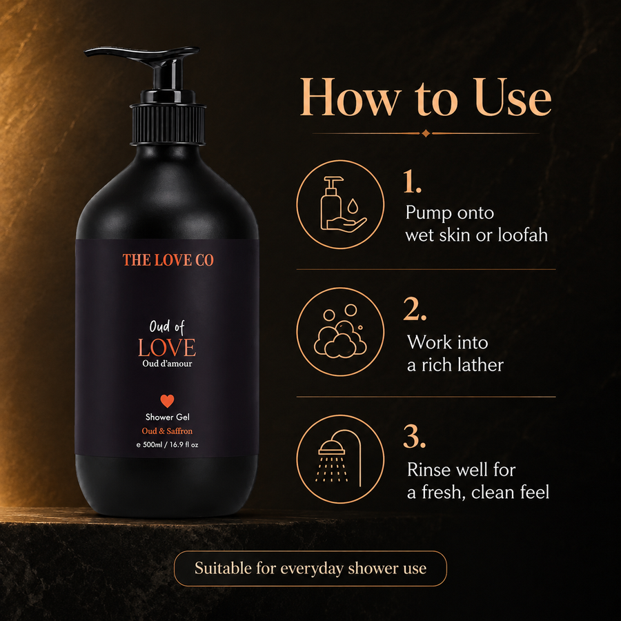 Oud of Love Shower Gel — Soft Oud, Halal-Friendly – view 6 | The Love Co