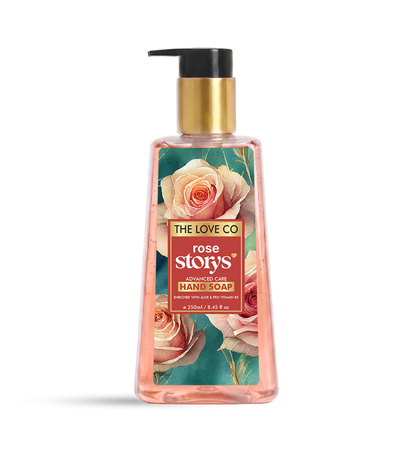 Rose Storys Moisturising Hand Wash 250ml — rose petals and soft musk hand soap India — The Love Co