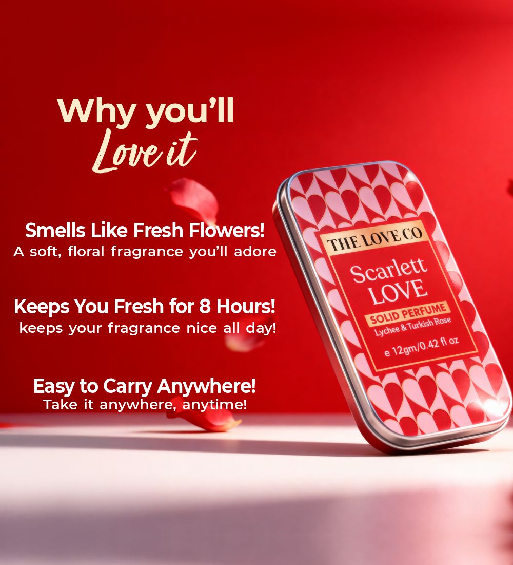 Scarlett Love Solid Perfume texture — travel-friendly solid perfume India — The Love Co