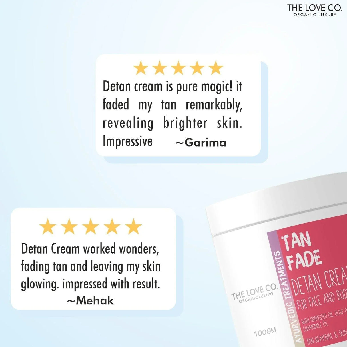 Tan Fade Detan Cream - The Love Co