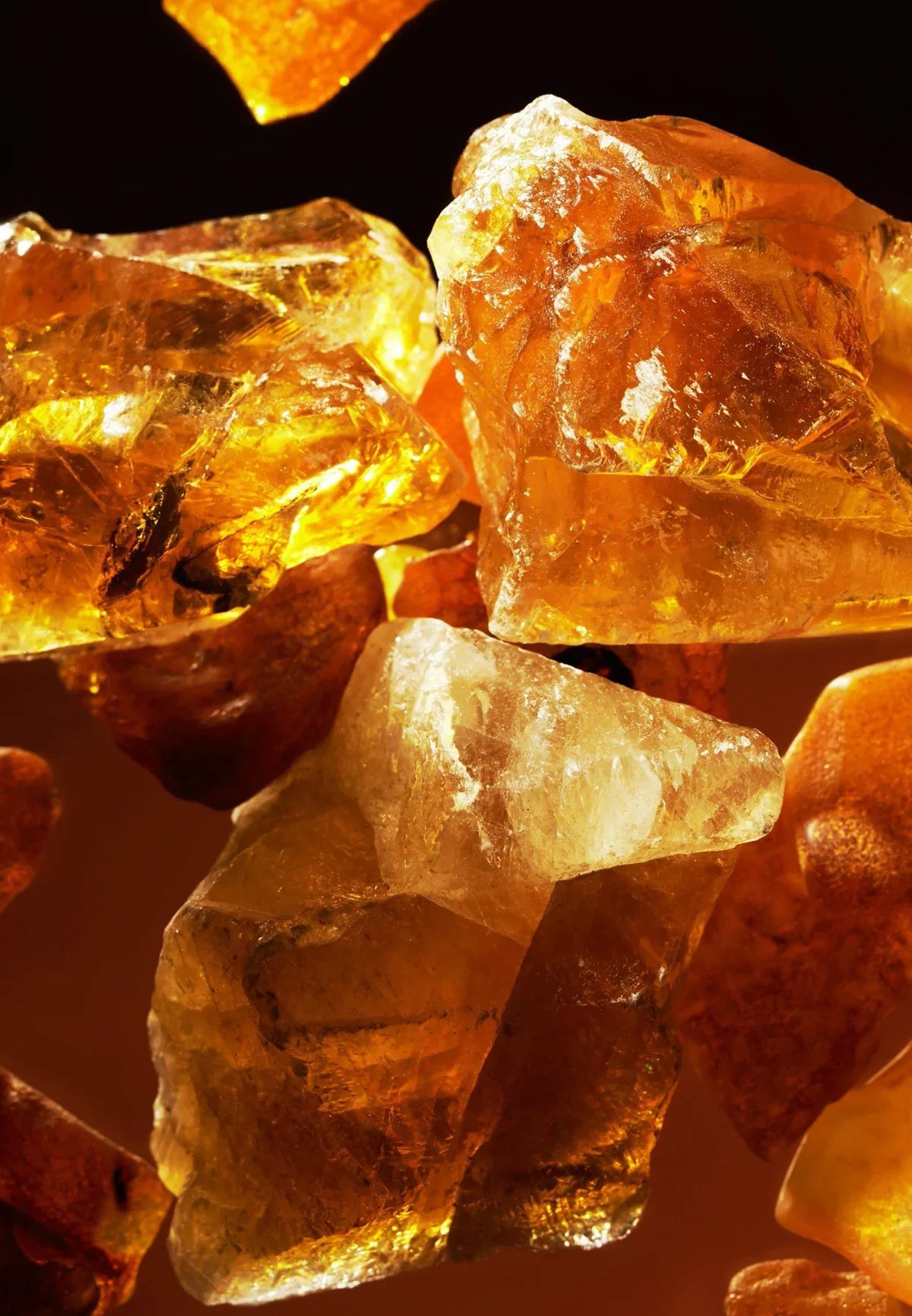 Raw amber resin, the base-note material that holds a body mist on skin
