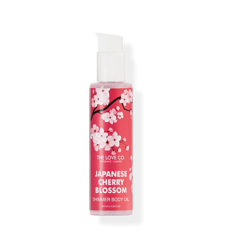 The Love Co - Illuminate Your Glow with Japanese Cherry Blossom Shimmer Body Oil