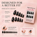 Classic Black Almond Press-On Nails