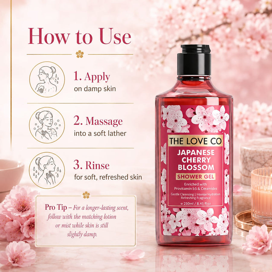 Japanese Cherry Blossom Body Wash – view 3 | The Love Co