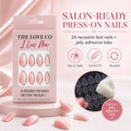 Pink Glitter Almond Press-On Nails