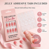 Pink Ombre Almond Press-On Nails — Glue-Free – view 2 | The Love Co
