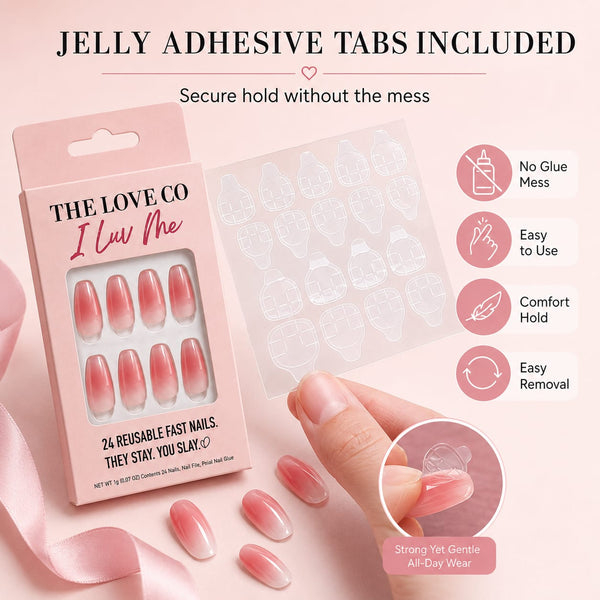 Pink Ombre Almond Press-On Nails
