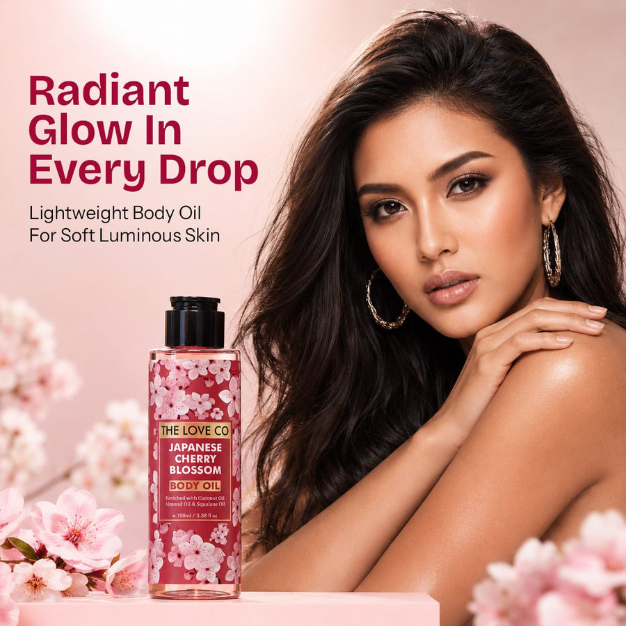 Japanese Cherry Blossom Glow Elixir Body Oil — Sakura – view 5 | The Love Co