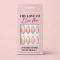 Pink Glitter Almond Press-On Nails