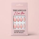 Pink Glitter Almond Press-On Nails — Sparkle, Glue-Free | The Love Co