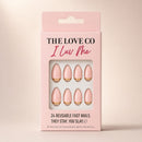 Nude Reverse French Almond Press-On Nails — Glue-Free | The Love Co