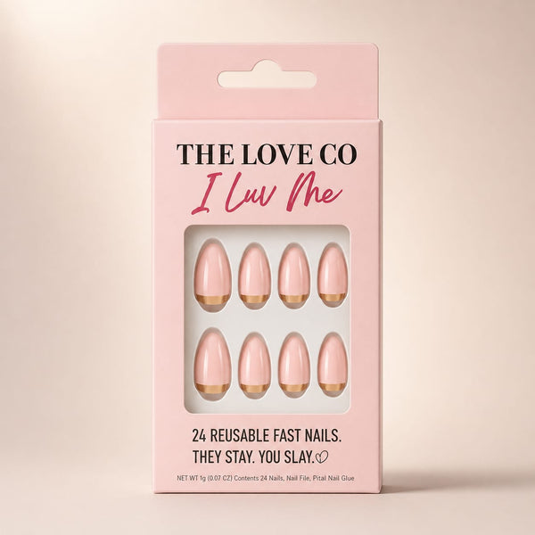 Nude Reverse French Almond Press-On Nails