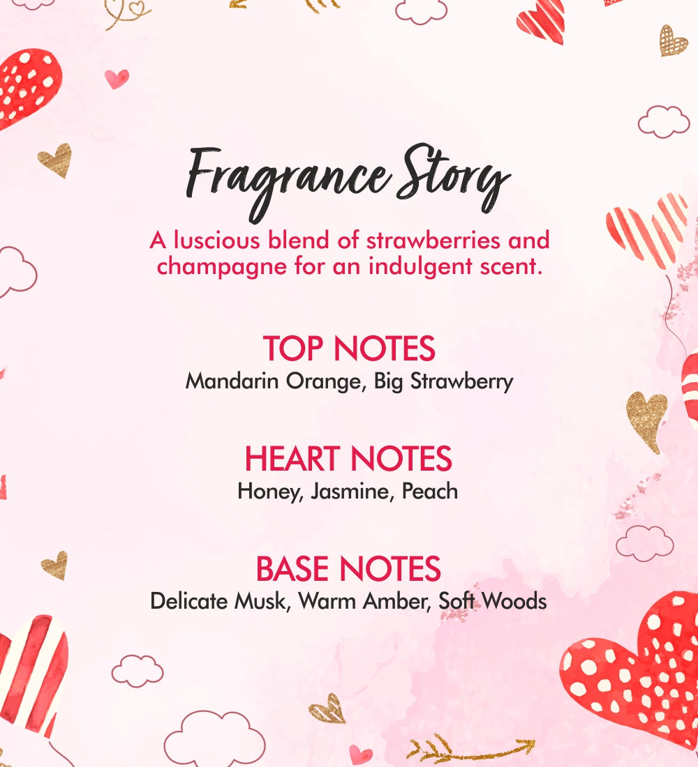 The Love Co. Hey Sugar Fragrance Body Mist - Strawberries & Champagne (100ml)