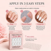 White Almond Press-On Nails — Clean White, Glue-Free – view 4 | The Love Co