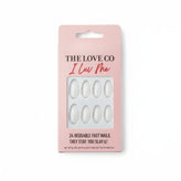 White Almond Press-On Nails — front of bottle, fragrance-led body care