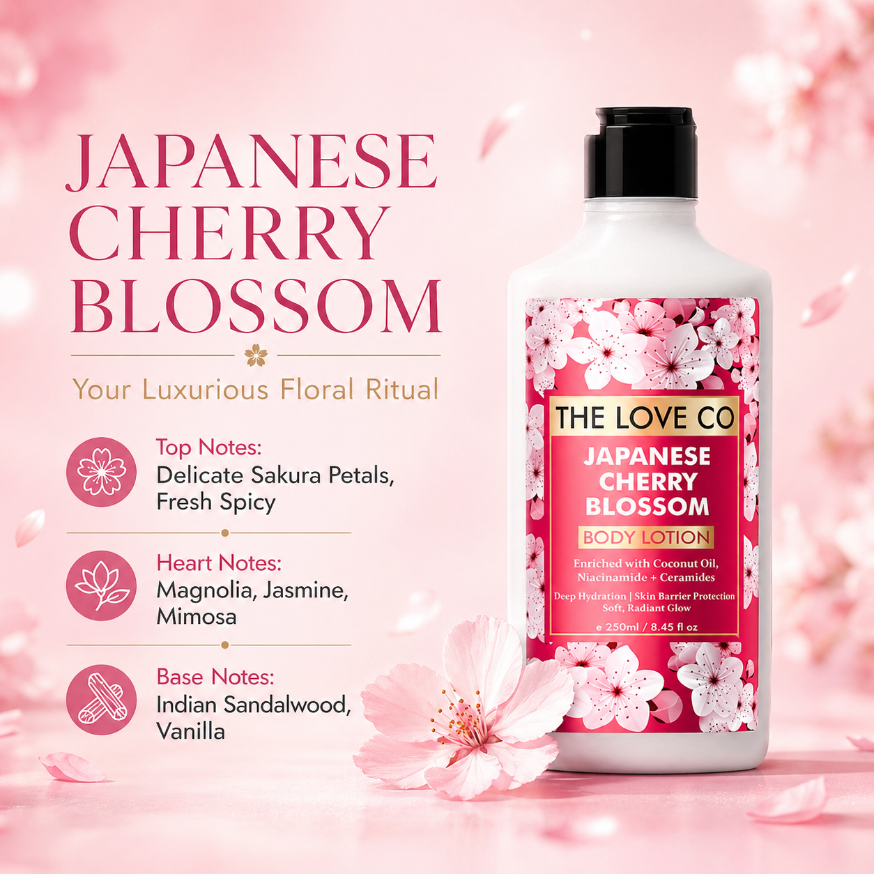 Japanese Cherry Blossom Body Lotion — The Love Co