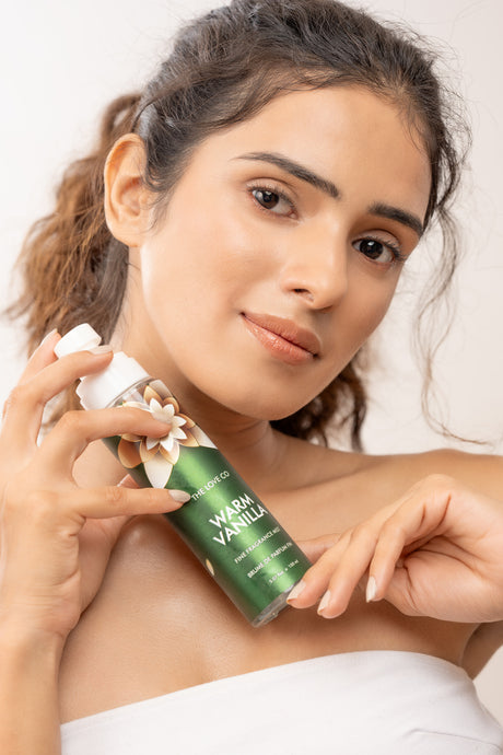 the love co warm vanilla body mist