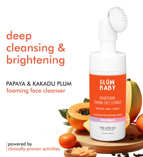 The Love Co Glow Baby Foaming Face Wash With Kakadu Plum & Papaya
