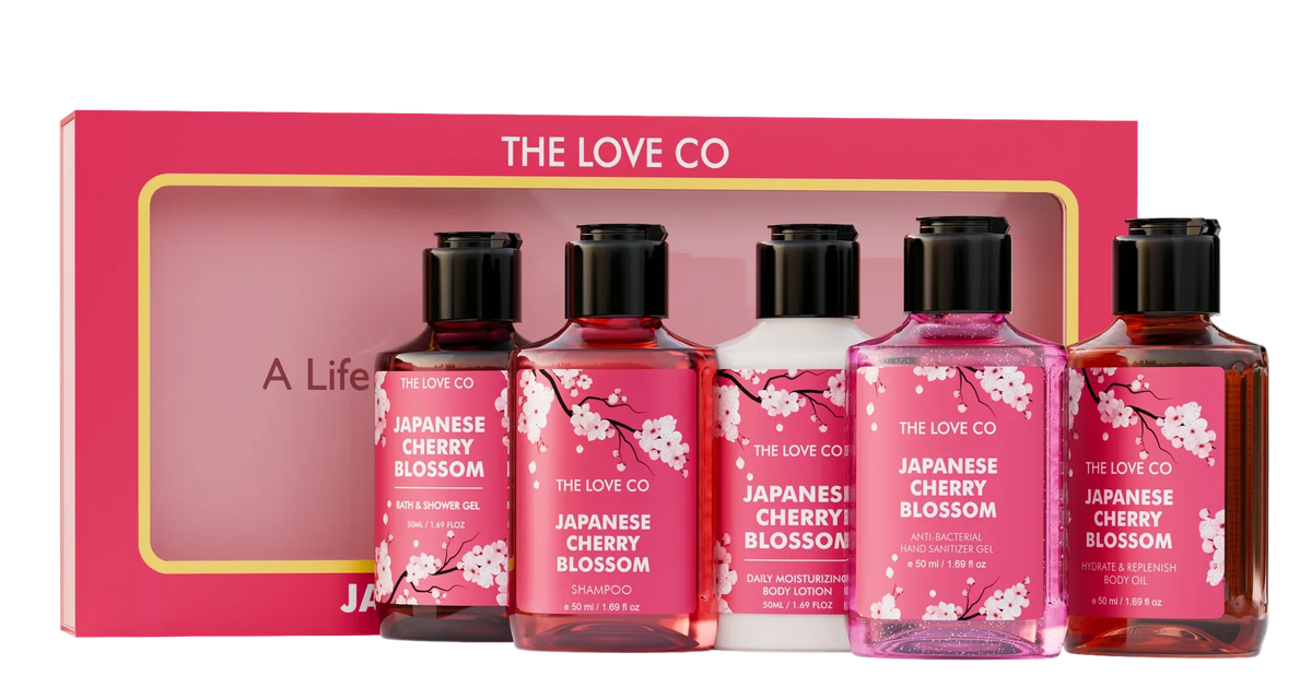 Japanese Cherry Blossom Travel Kit — Sakura Mini 4-Pack | The Love Co