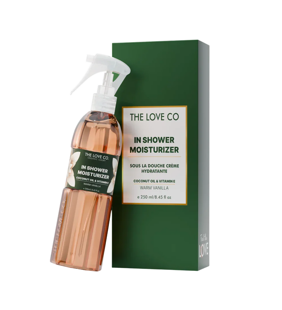 Warm Vanilla In-Shower Moisturizer — front of bottle, fragrance-led body care