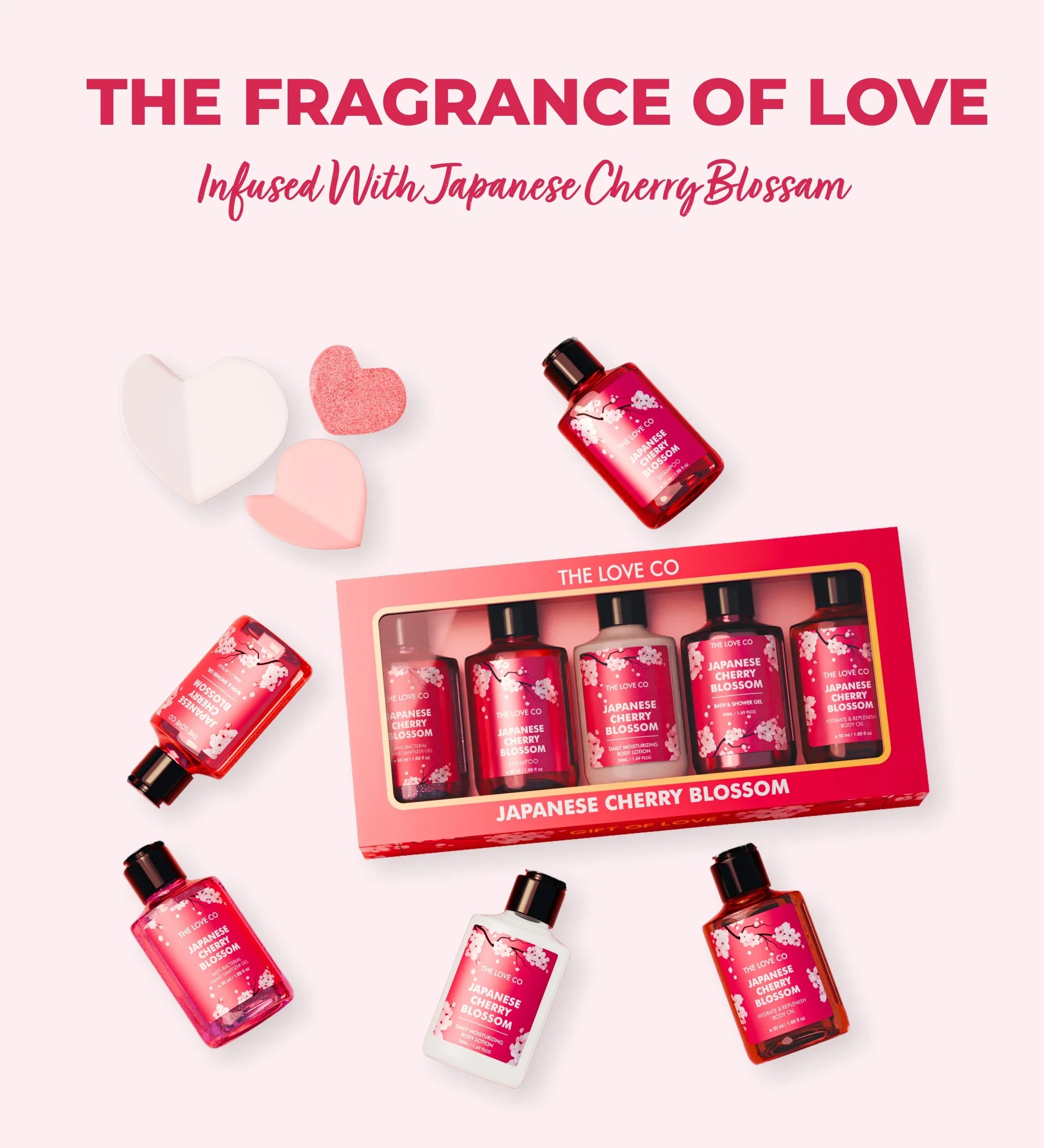 Japanese Cherry Blossom Travel Kit - The Love Co