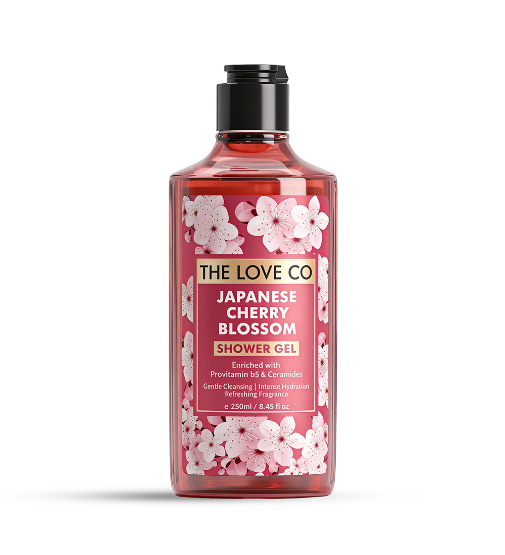 Japanese Cherry Blossom Body Wash 250ml — SLS-free pH 5.5 body wash India — The Love Co